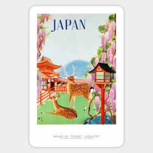 Vintage Travel Poster Japan Fawn Sticker